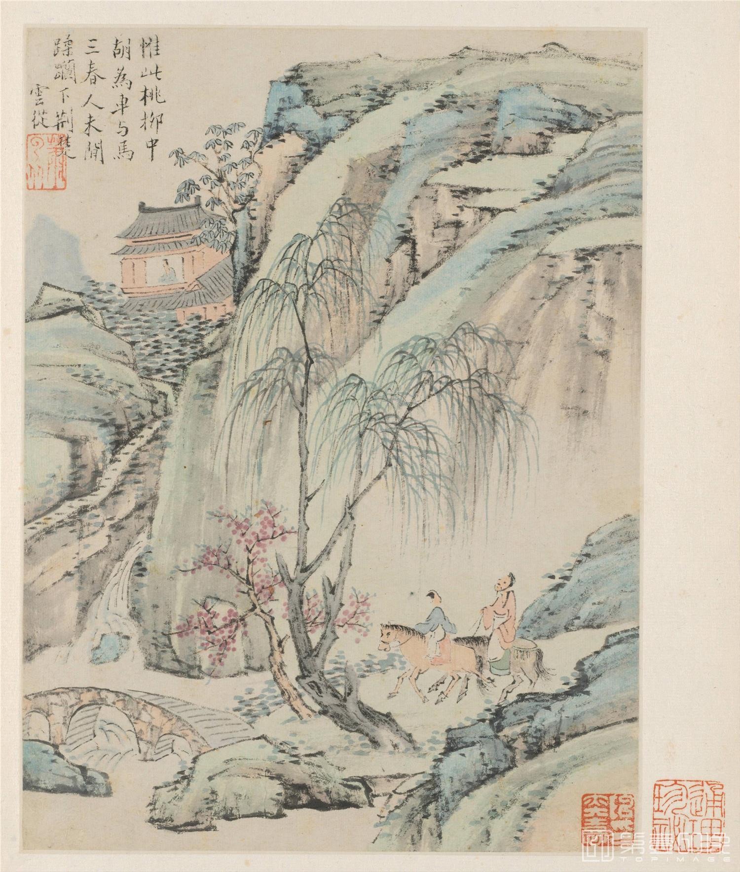 国画-萧尺木设色山水册-21x15.8cm-10