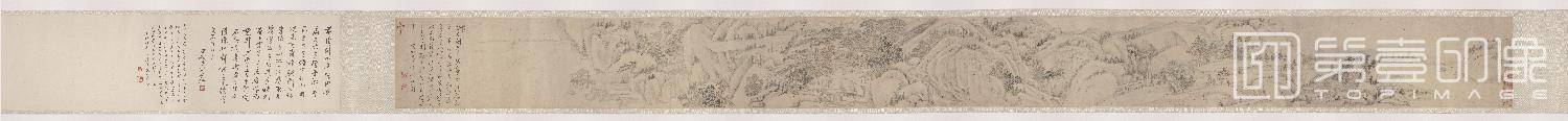 国画-长亭送别图卷纸本-19.9x243.8cm