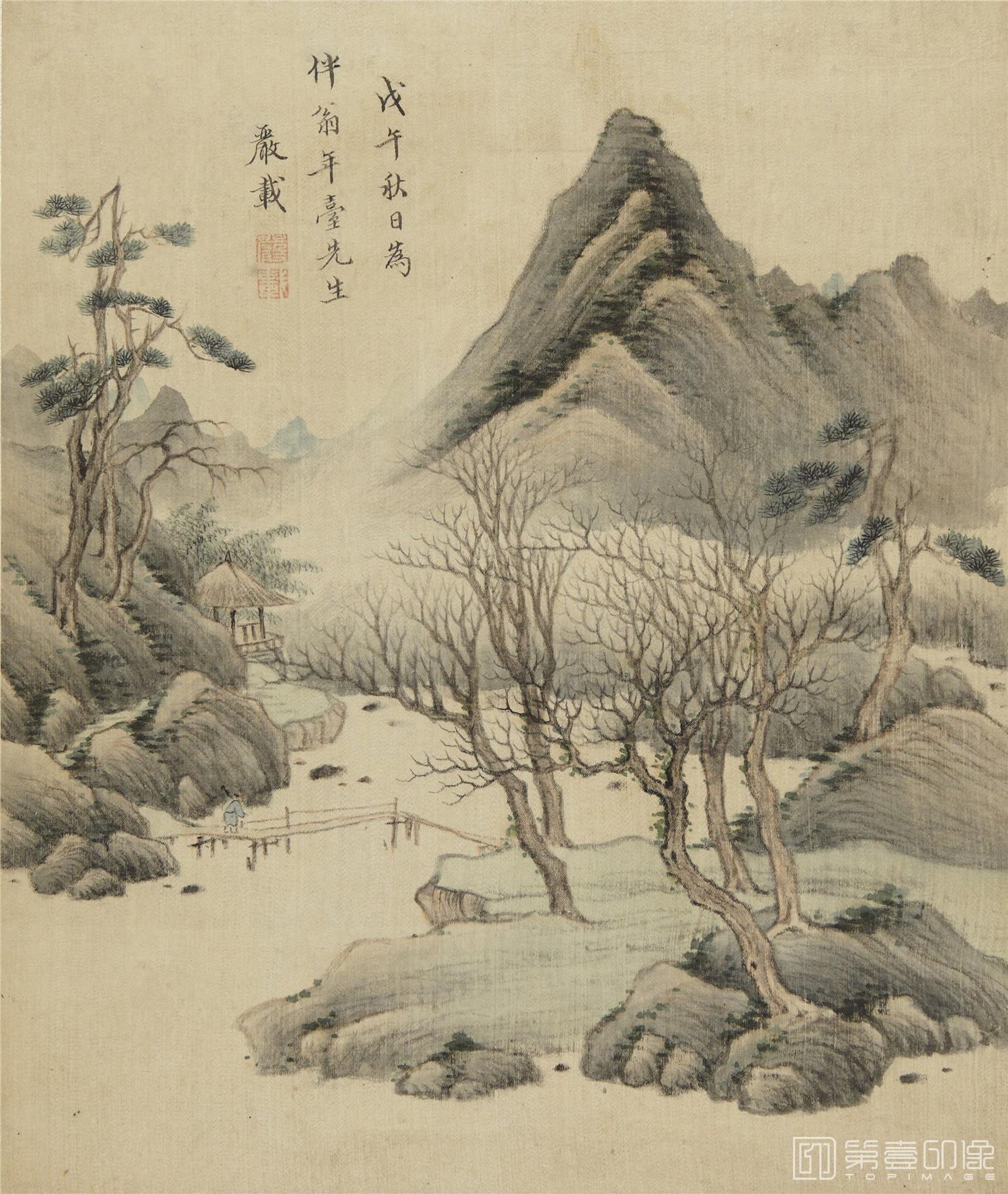 国画-山水集册精品绢本-34x26cm-01