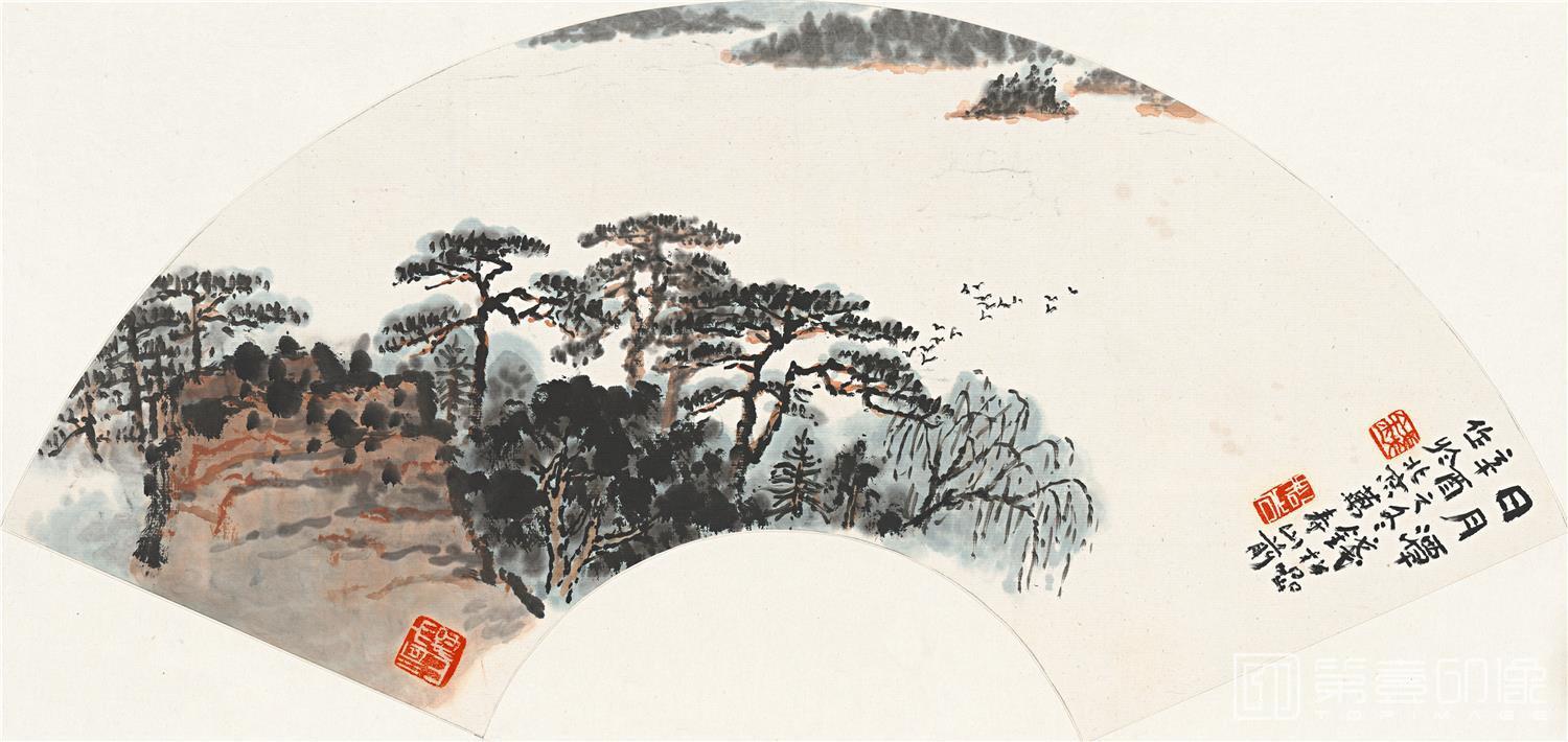 国画-日月潭-186x550cm