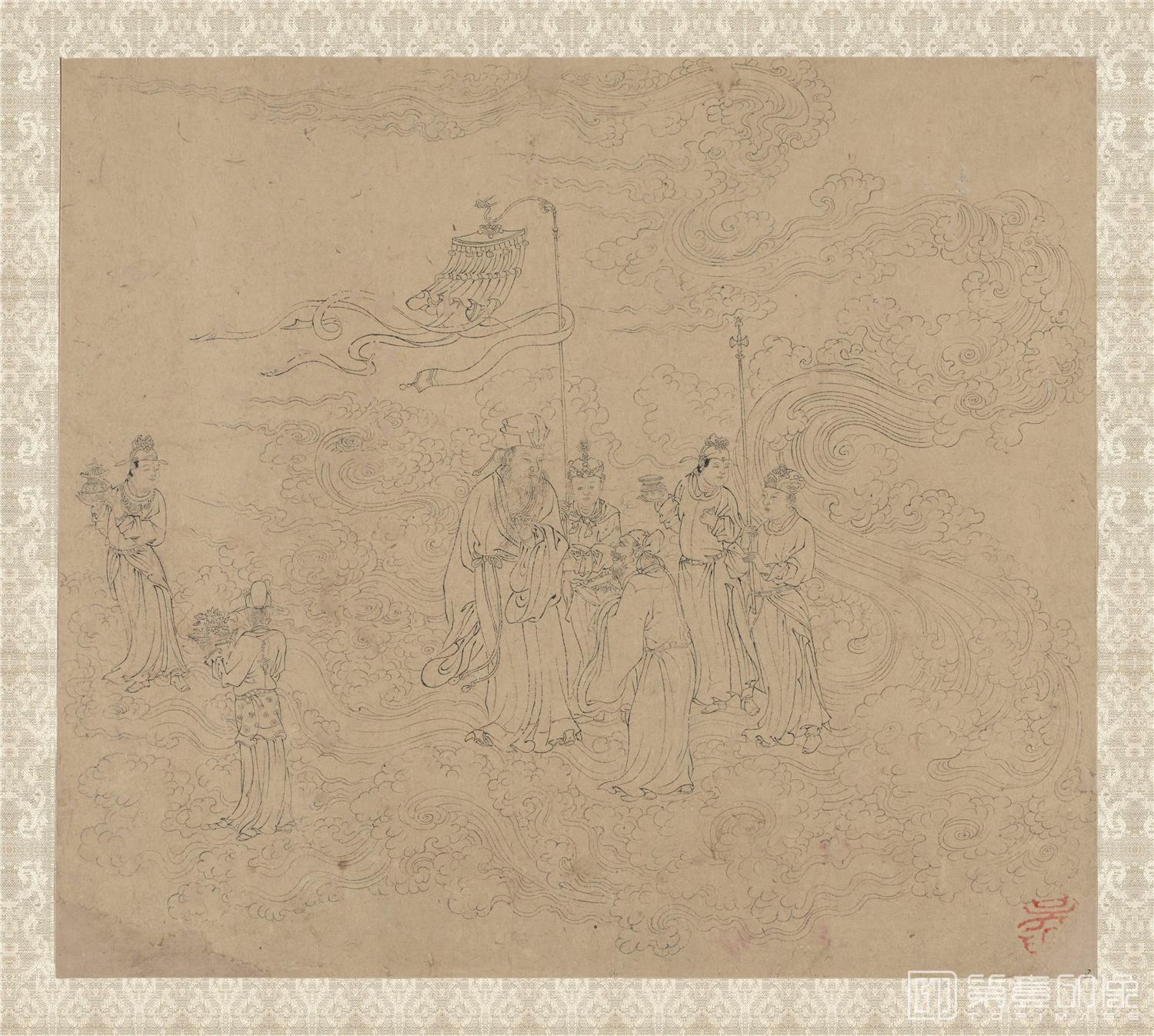 素描-人物白描画集50帧 -007-34.25 x 38.6cm