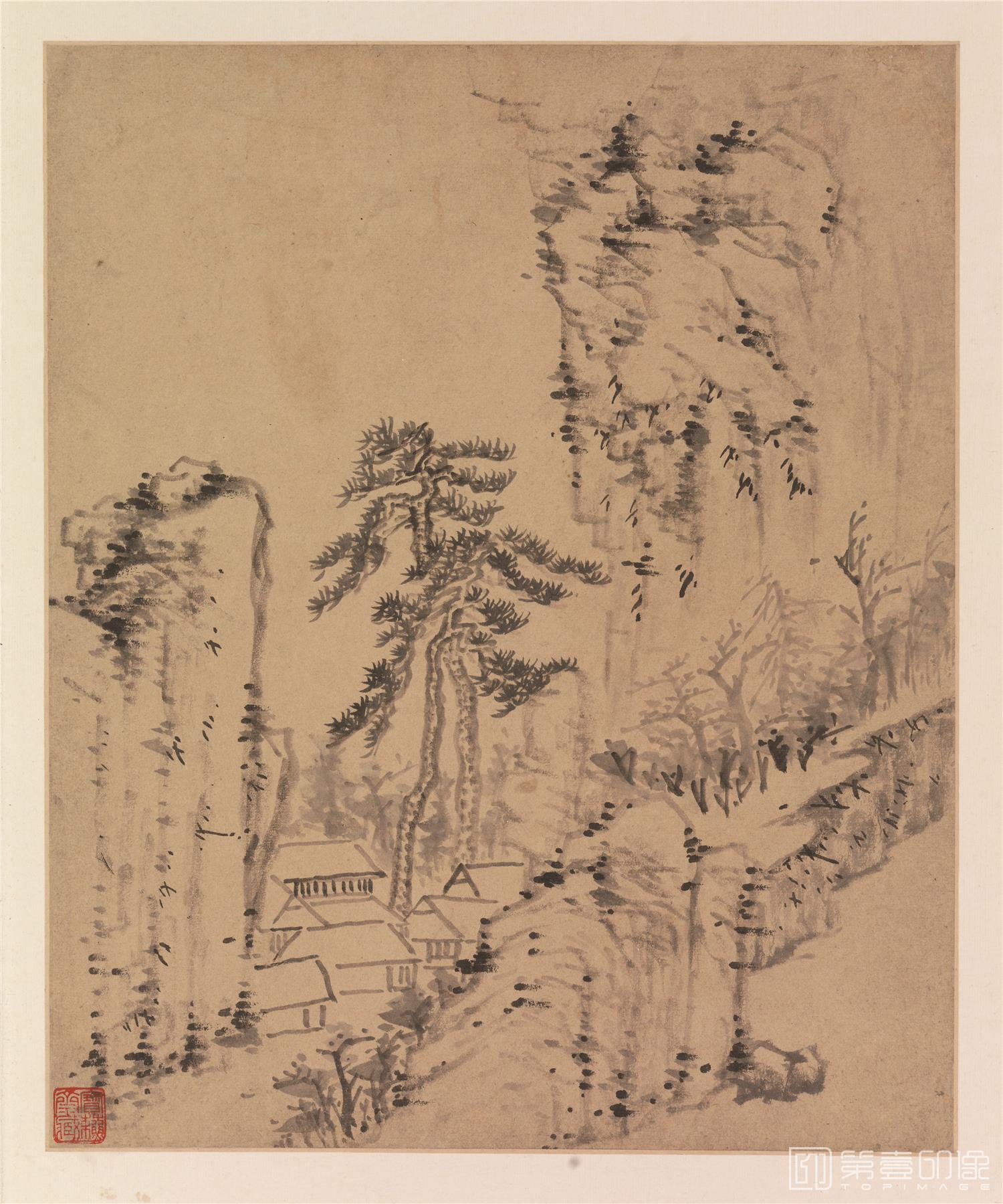 国画-吉州杨龙友画册8帧纸本-分段-4-38x49cm