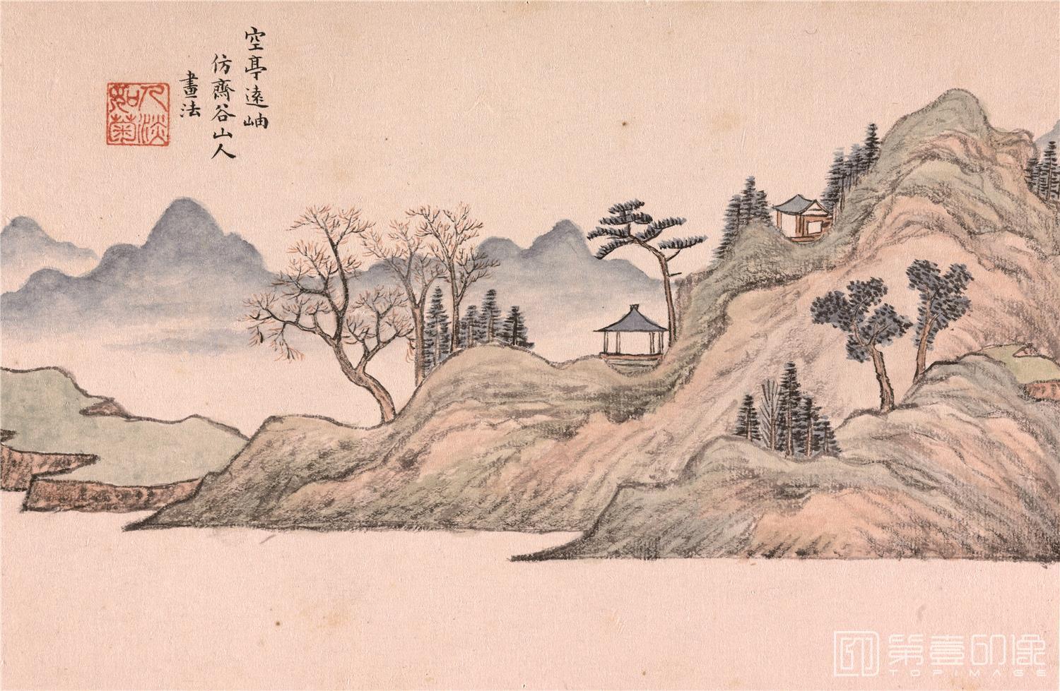 国画-澄怀卧游图册14帧纸本-分段-10-52x34cm