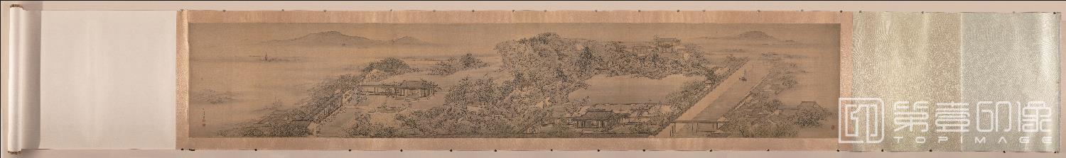 国画-临袁江瞻园图卷52.1x295cm