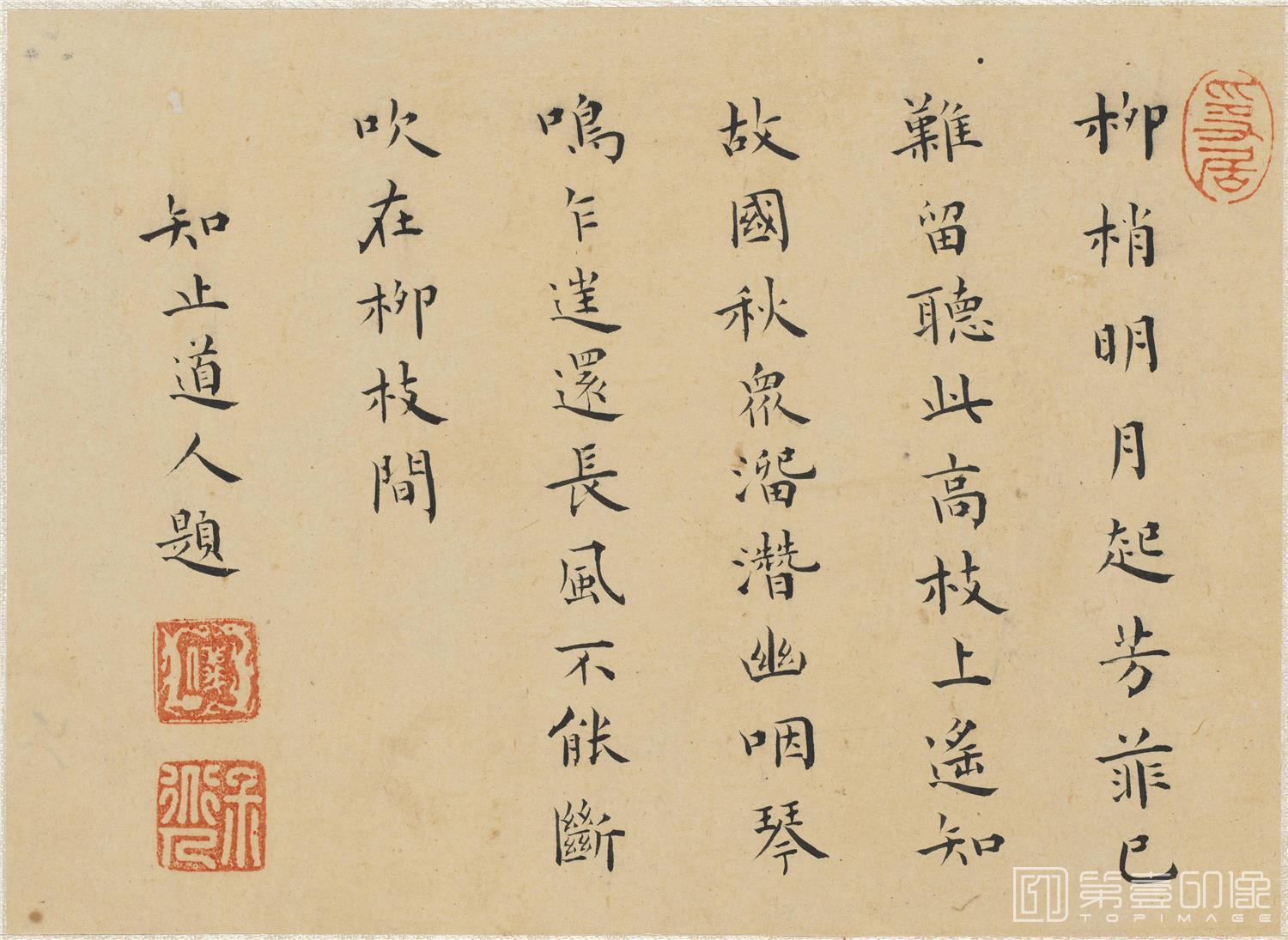 书法-金陵八大家山水花卉册20帧绢本-010-32.6 x 37.3cm
