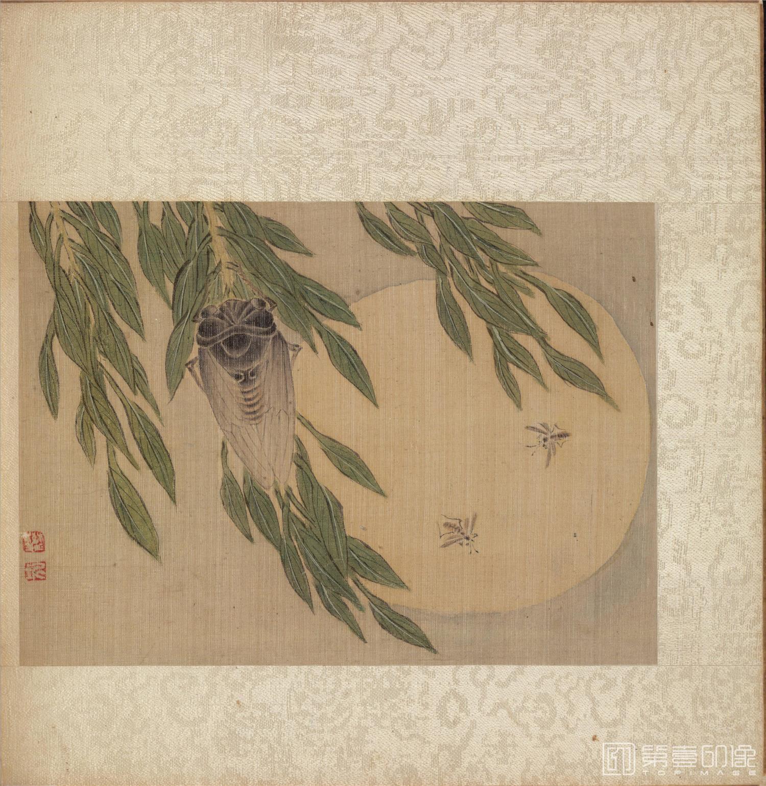 国画-金陵八大家山水花卉册20帧绢本-011-32.6 x 37.3cm