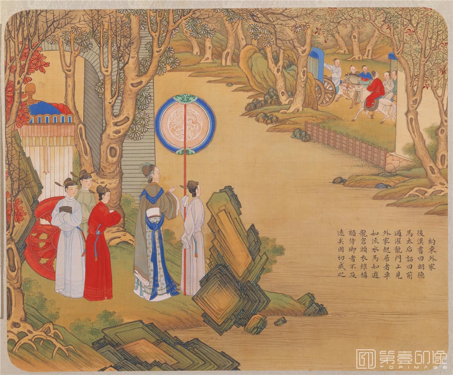 国画-历朝贤后故事图册12帧-约束外家-故宫-30.8x37.4cm