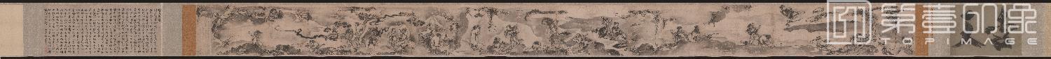 国画-壶天聚乐图卷纸本-29.8 × 431.8cm