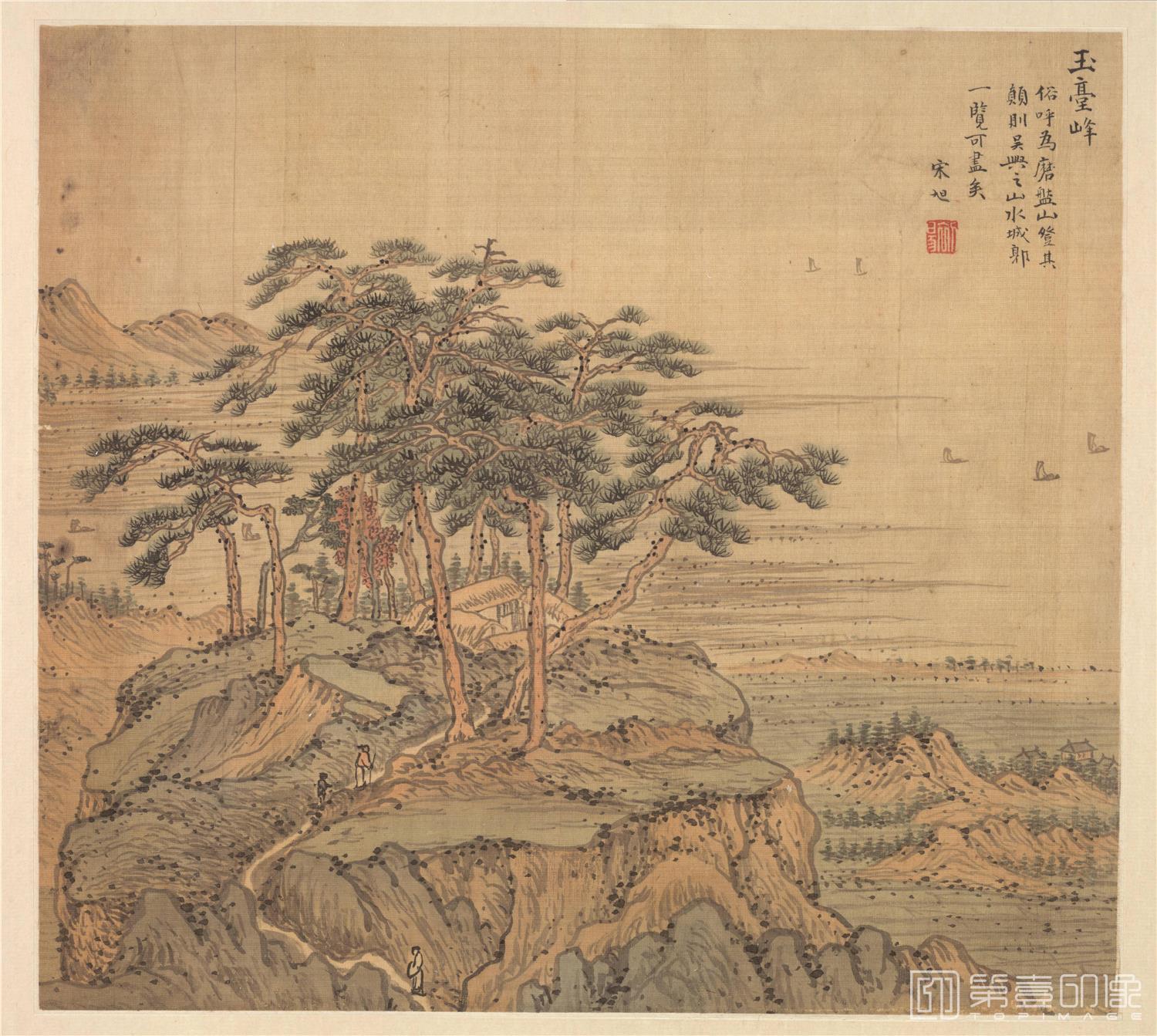 国画-国十八景图册22帧绢本-6-26.4×28.4cm