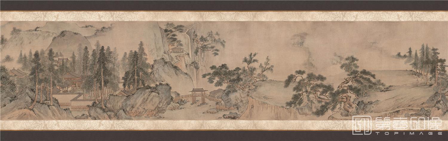 国画-长江万里图卷纸本-分段-3-34.3 x 1172.2cm
