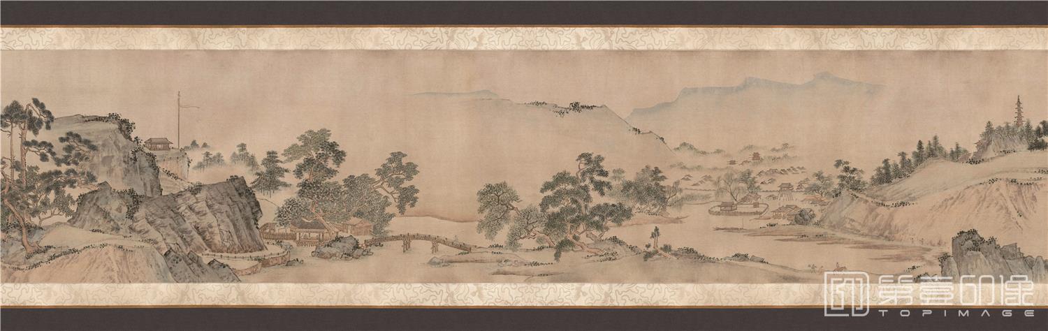 国画-长江万里图卷纸本-分段-8-34.3 x 1172.2cm