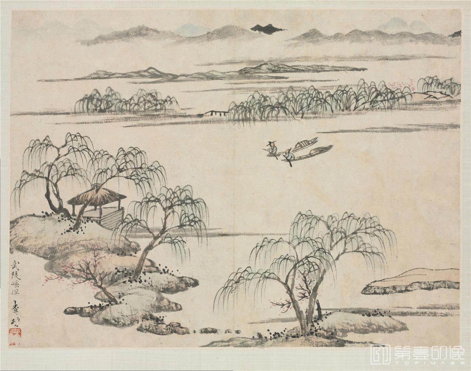国画-山水真迹全景图册10帧纸本-007-21 x 15.8cm