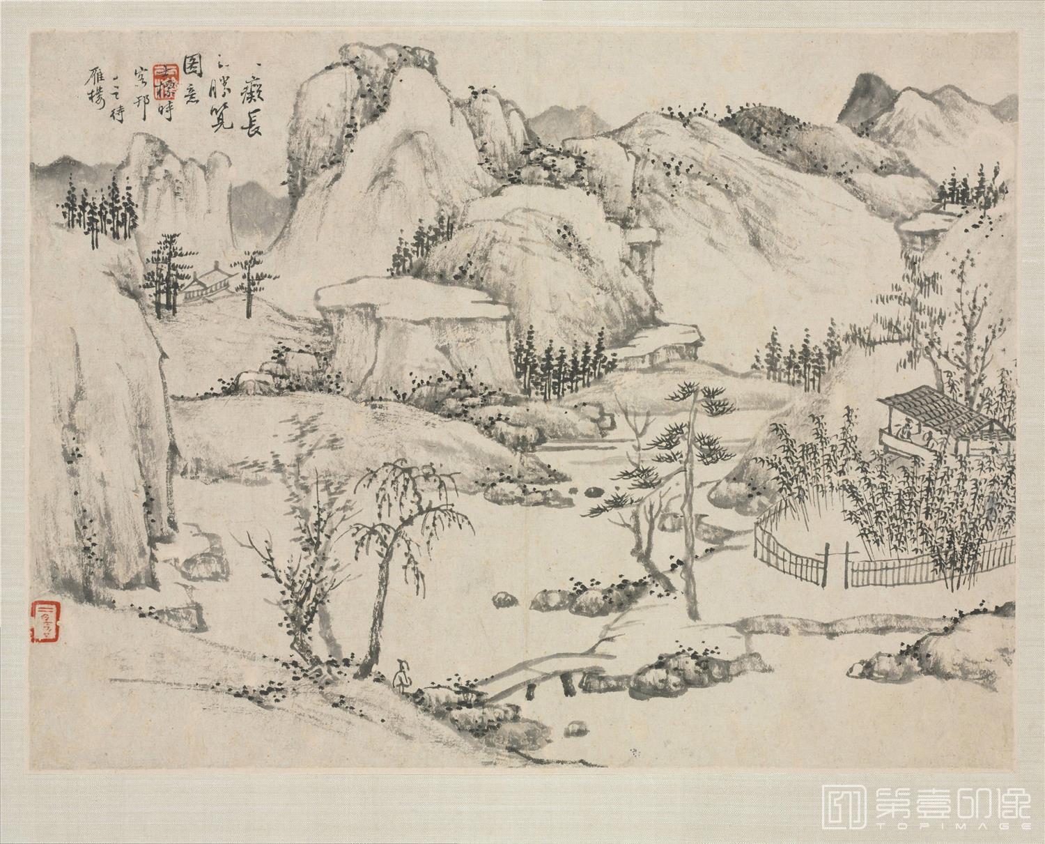 国画-山水真迹全景图册10帧纸本-008-21 x 15.8cm