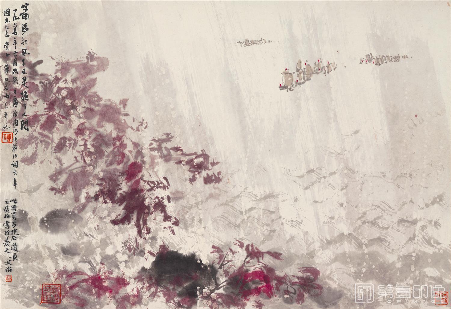 国画-浪淘沙 北戴河词意