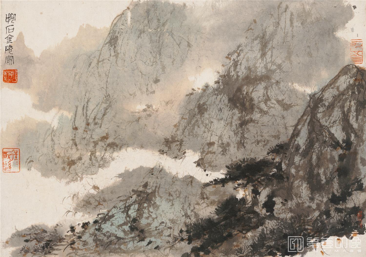 国画-蜀山图-397×279