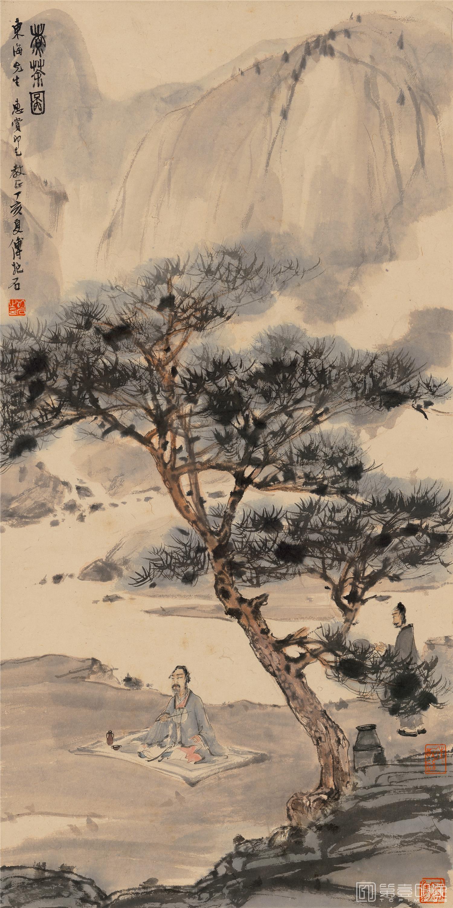国画-煮茶图-412×826