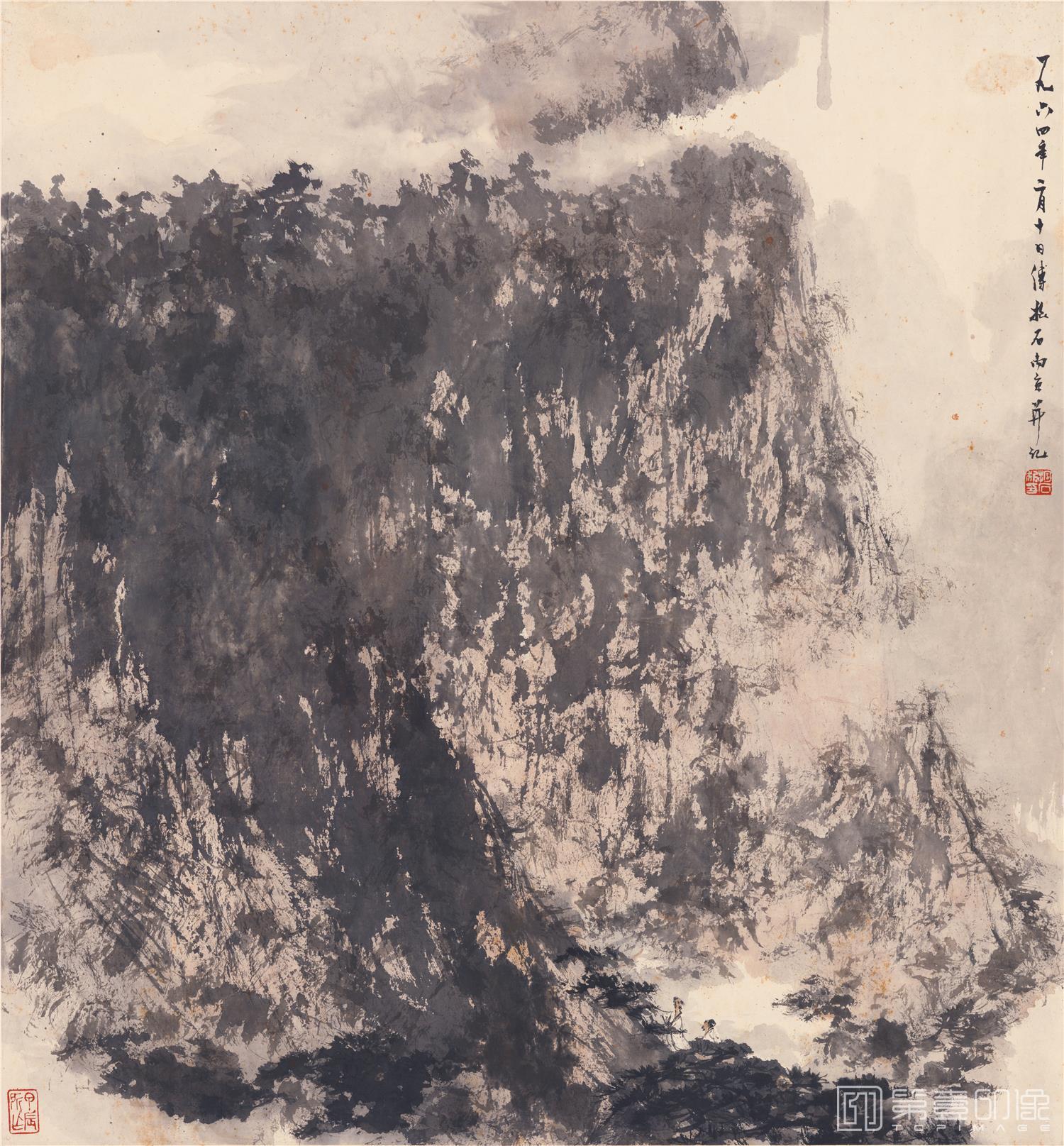 国画-秋山访友