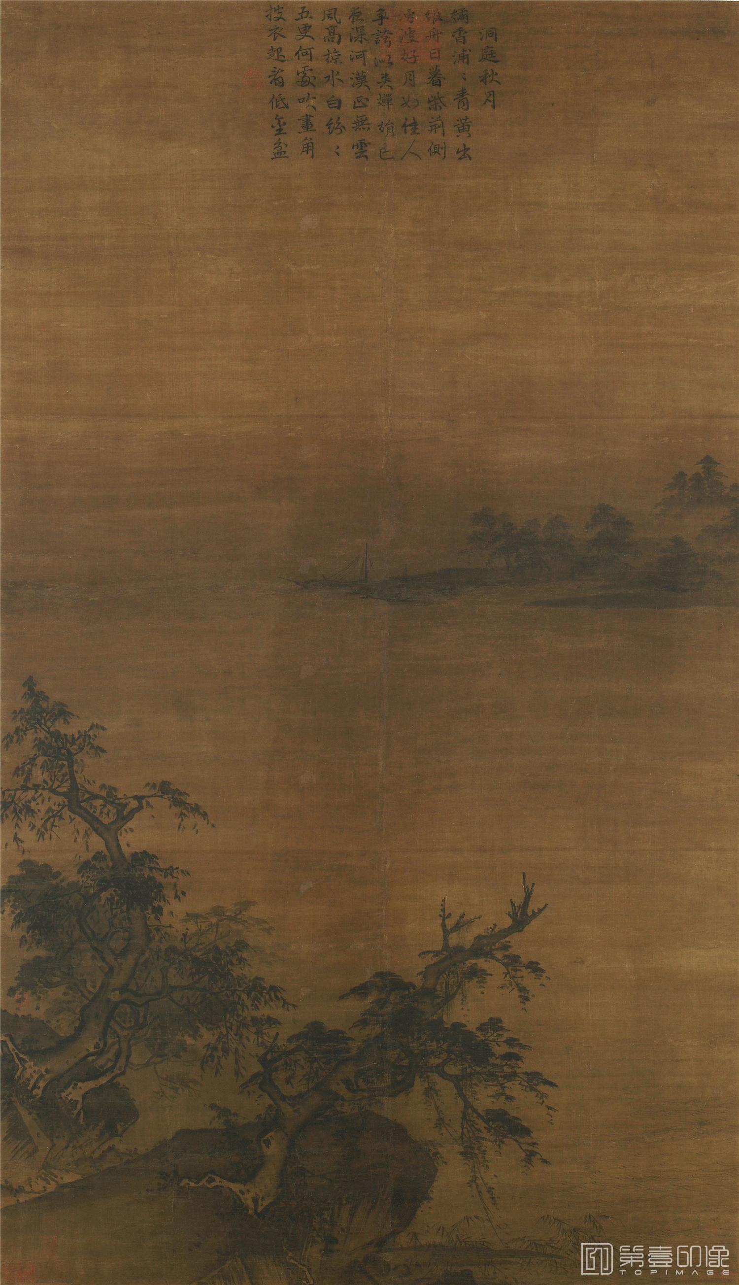 国画-洞庭秋月图绢本-1909×1096