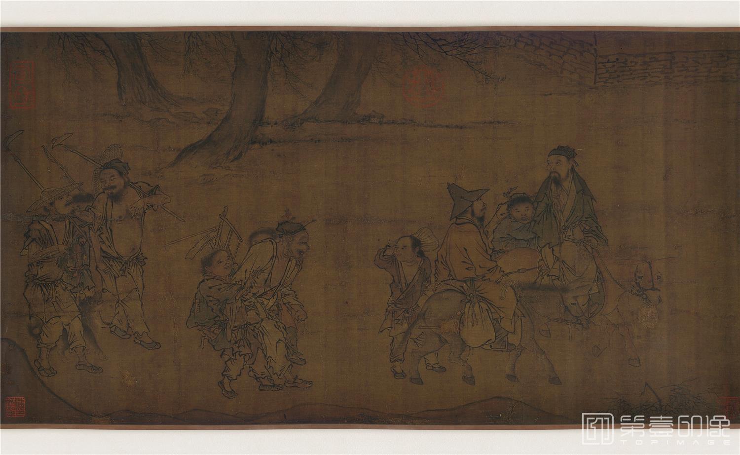 国画-移居图绢本-311×584