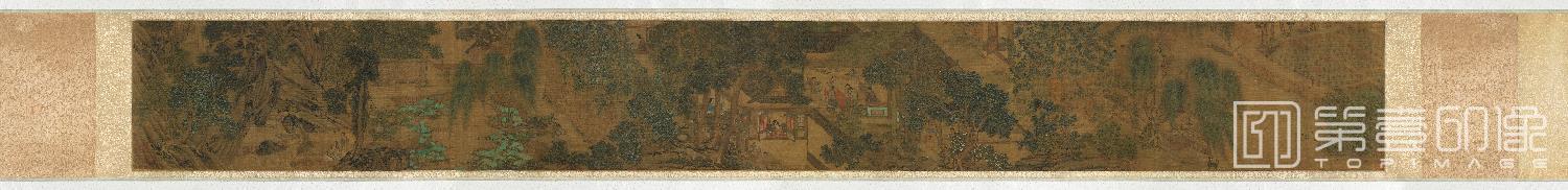 国画-画赵子昂书乐志论卷绢本-34.2x431.1