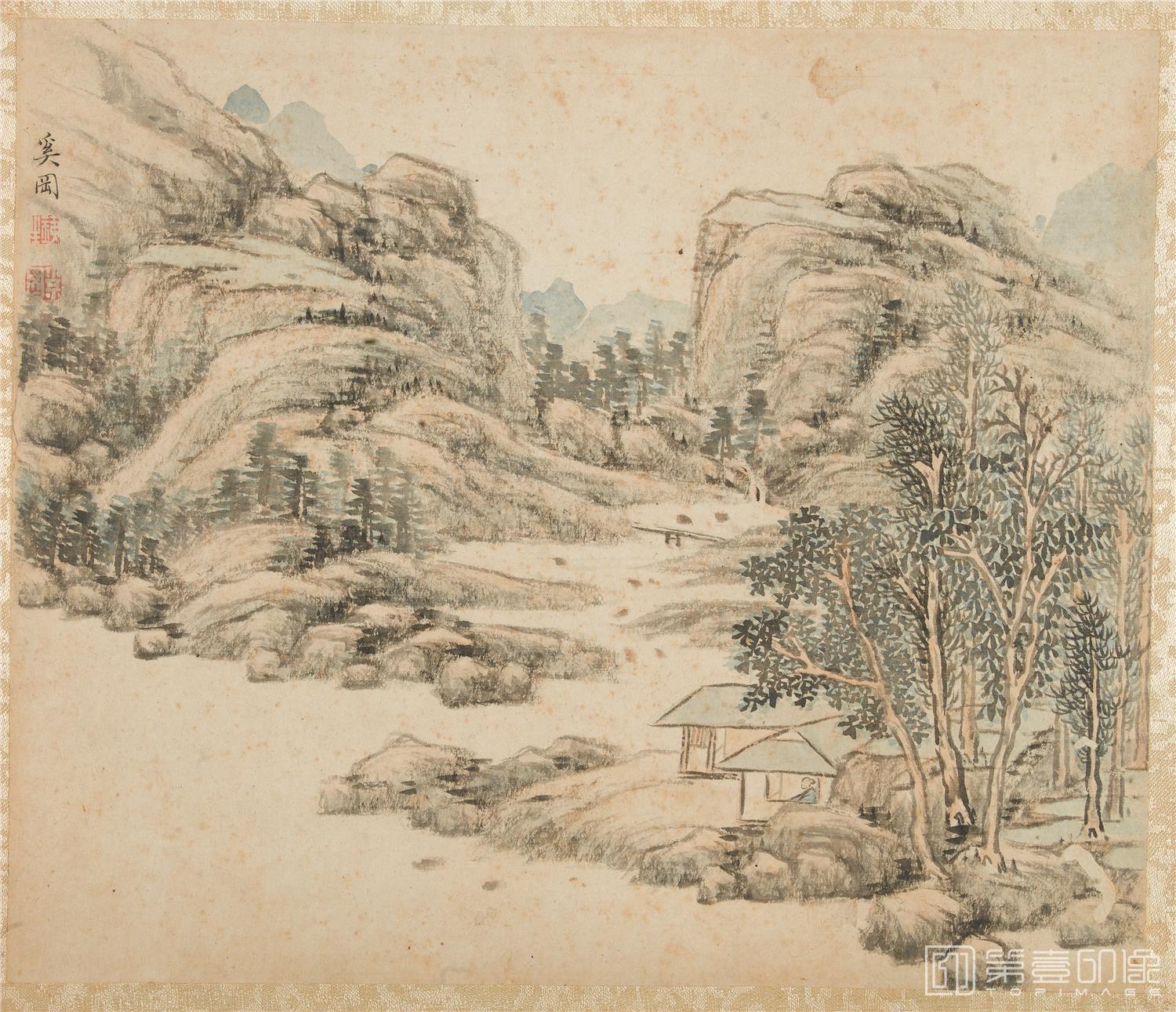 国画-仿古山水图纸本-262-6