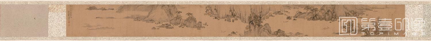 国画-溪山过雨图卷纸本-29×301