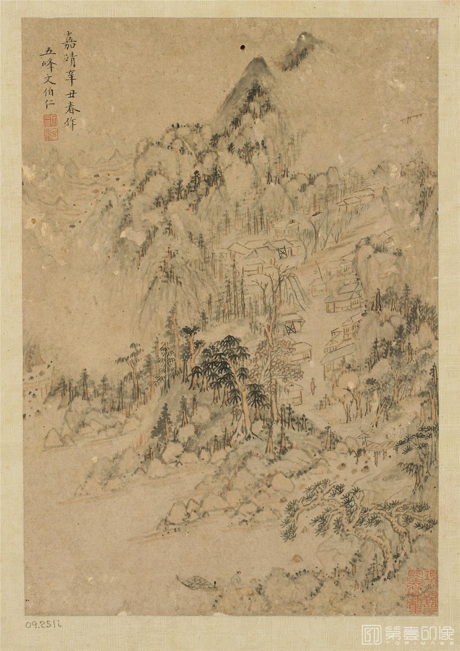 国画-山水图页纸本-31×22