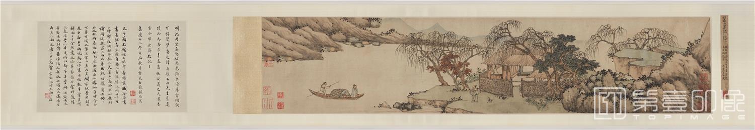 国画-紫桑隐如图卷纸本-40×260cm