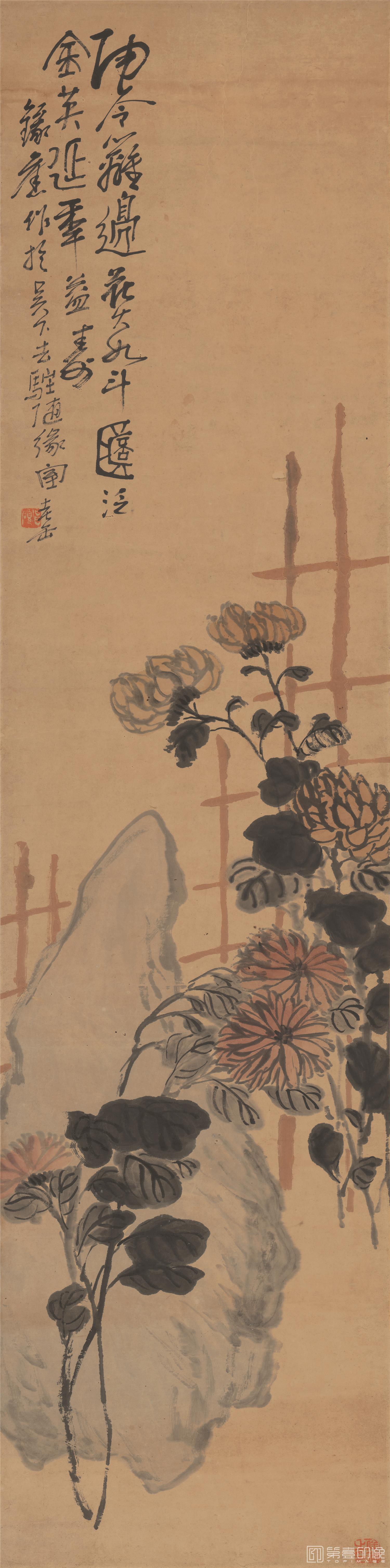 国画-葡石图纸本 34×1378cm