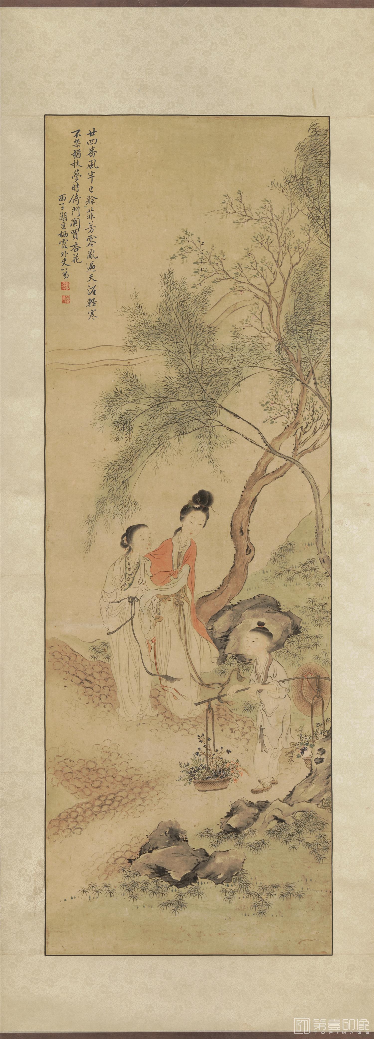 国画-西子湖边纸本-12033×4064cm