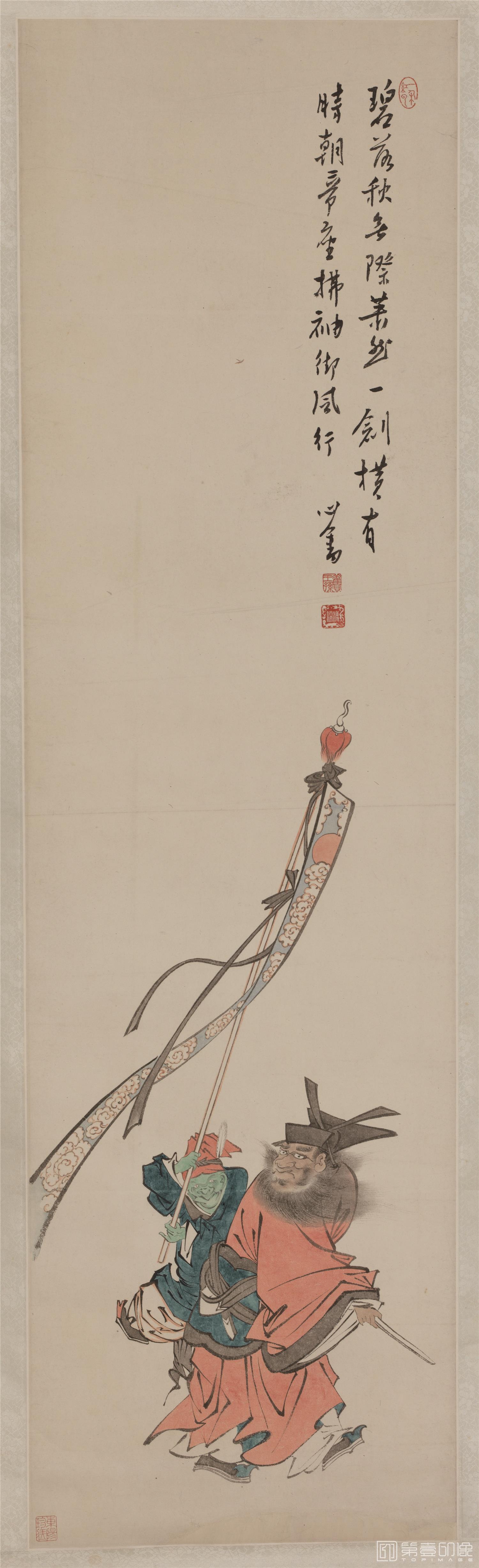 国画-钟馗图立轴纸本-玉笋堂藏-118×335