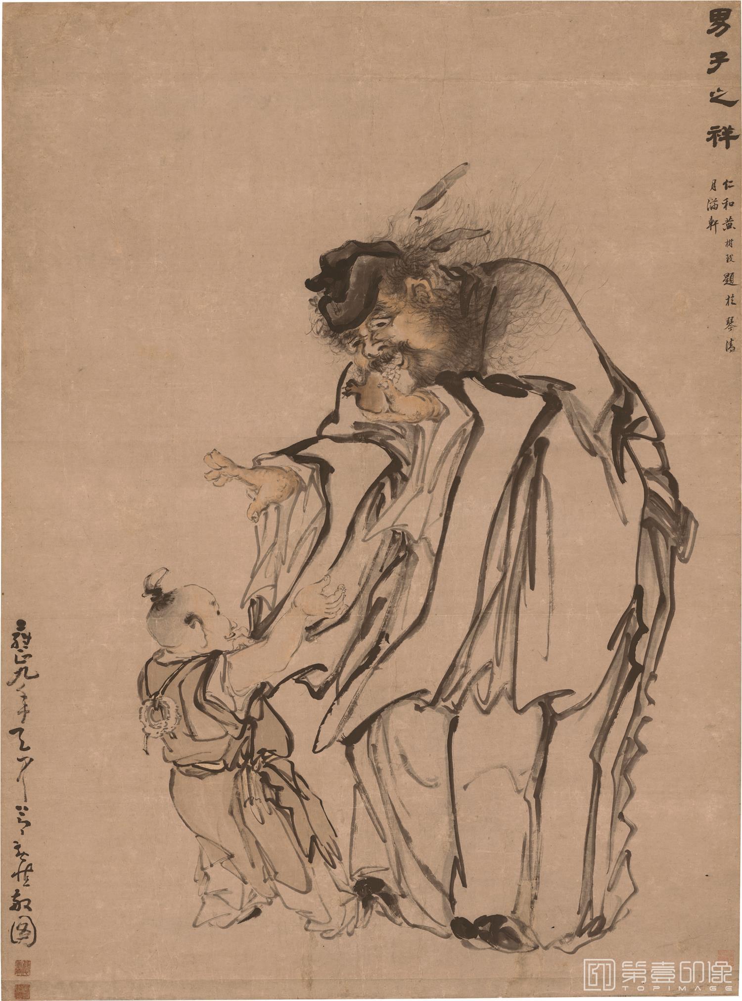 国画-钟馗图立轴纸本-110×149