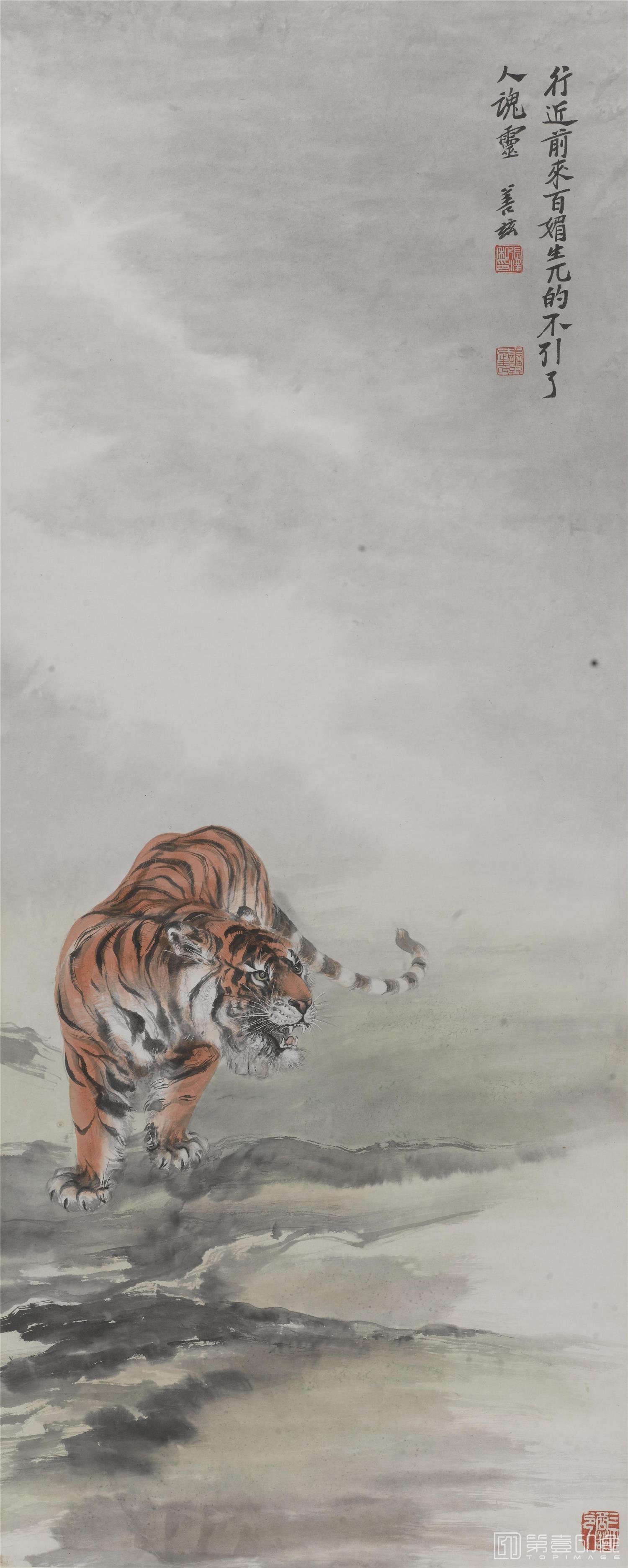 国画-十二金钗图轴纸本-1