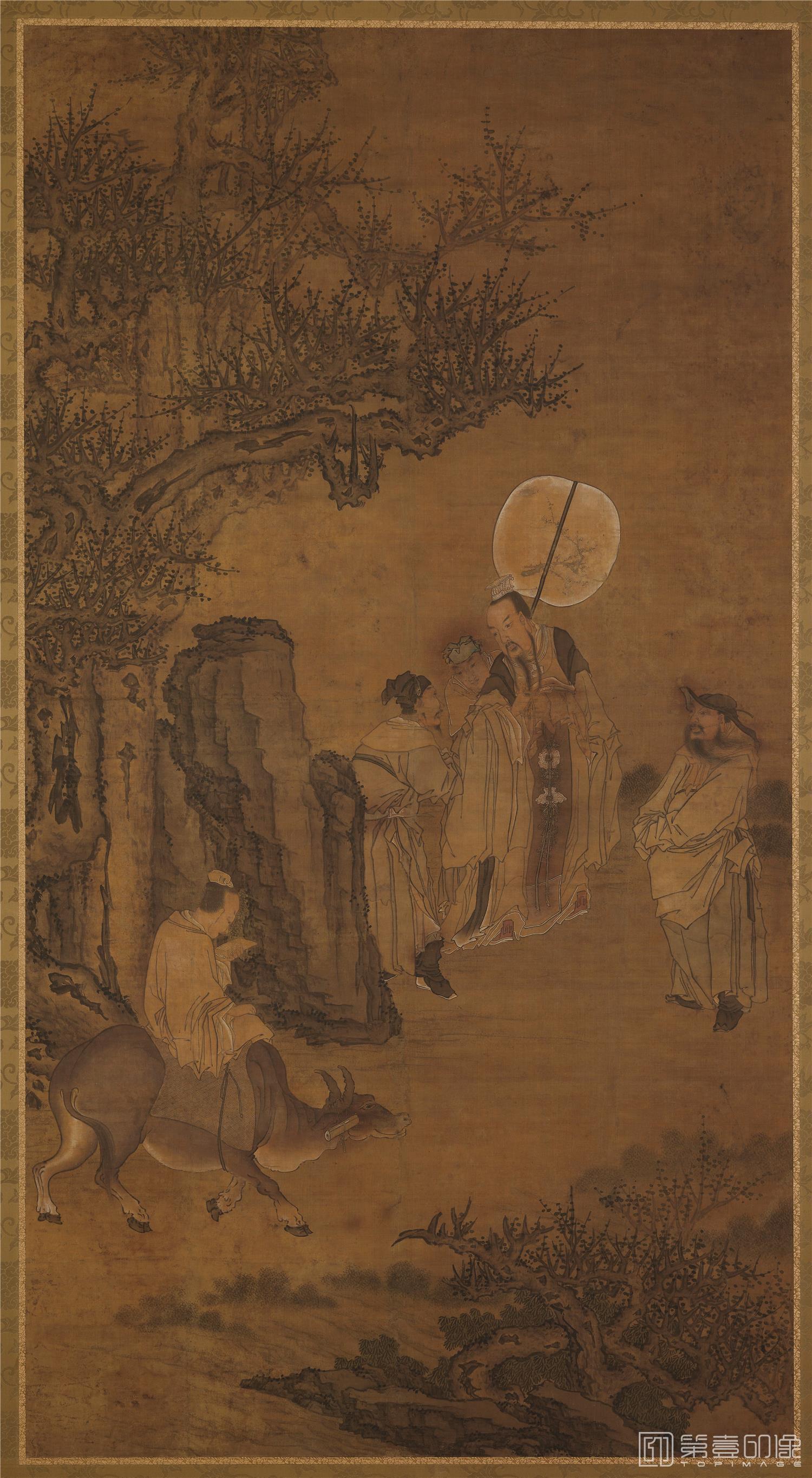 国画-牛角挂书图-184.8x99.4cm