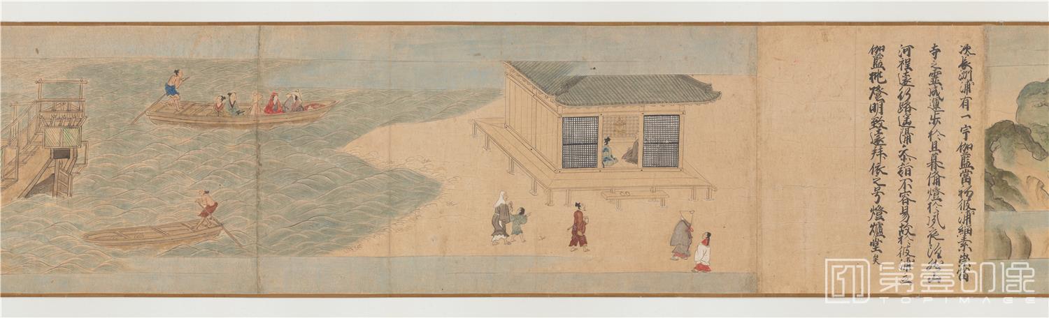 国画-室町时期-枧峰寺图卷 (下)-34x1110cm-分段-05