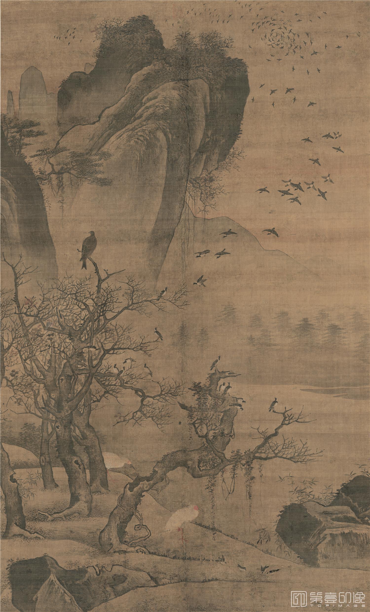 国画-寒鸭图