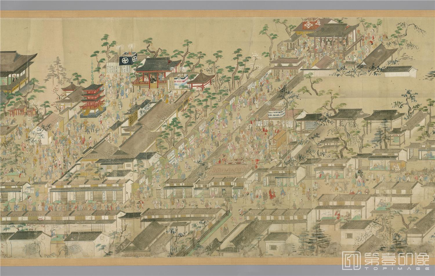 国画-往古风俗画绘卷纸本-54x425cm-分段-03