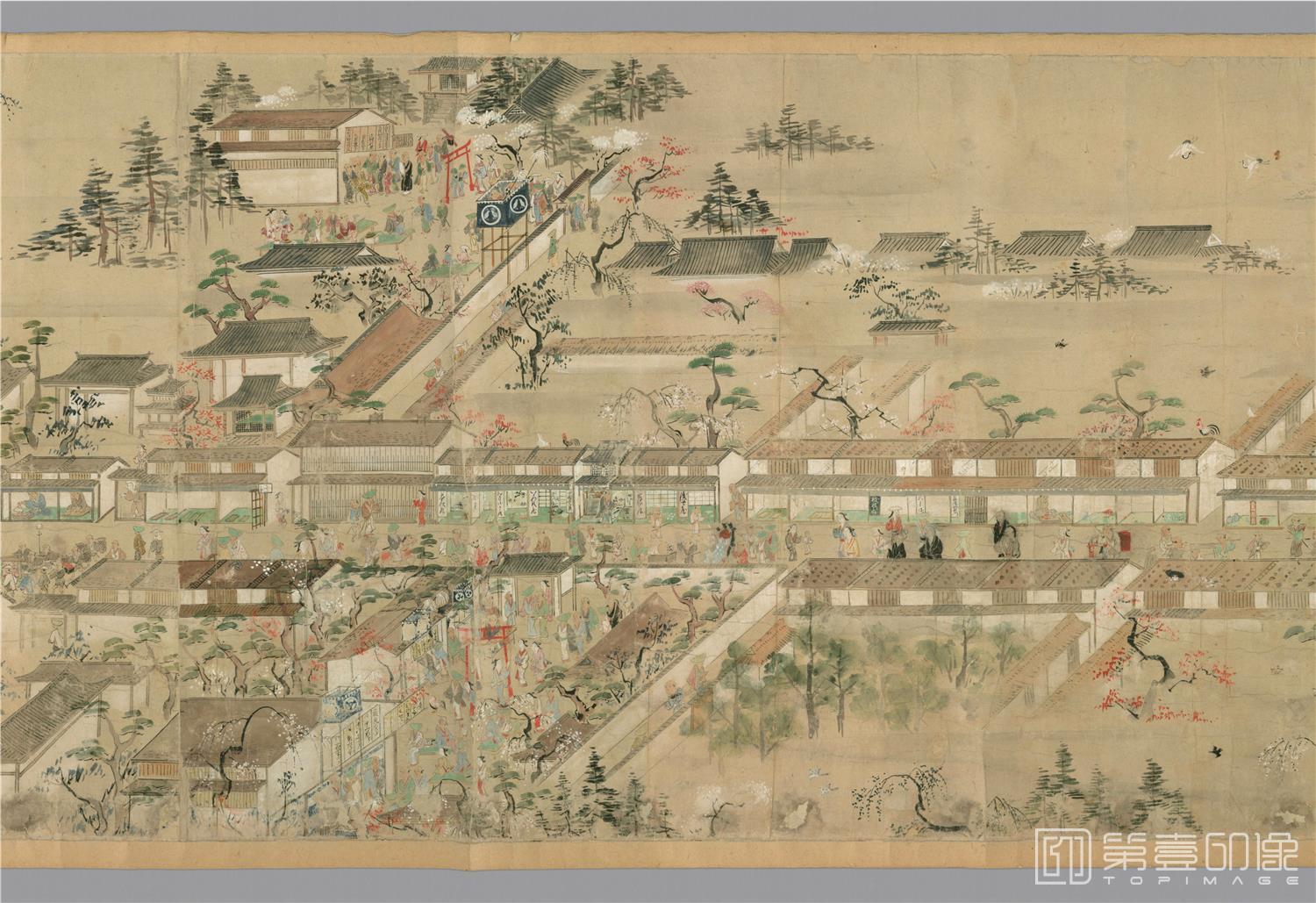 国画-往古风俗画绘卷纸本-60x440cm-分段-02