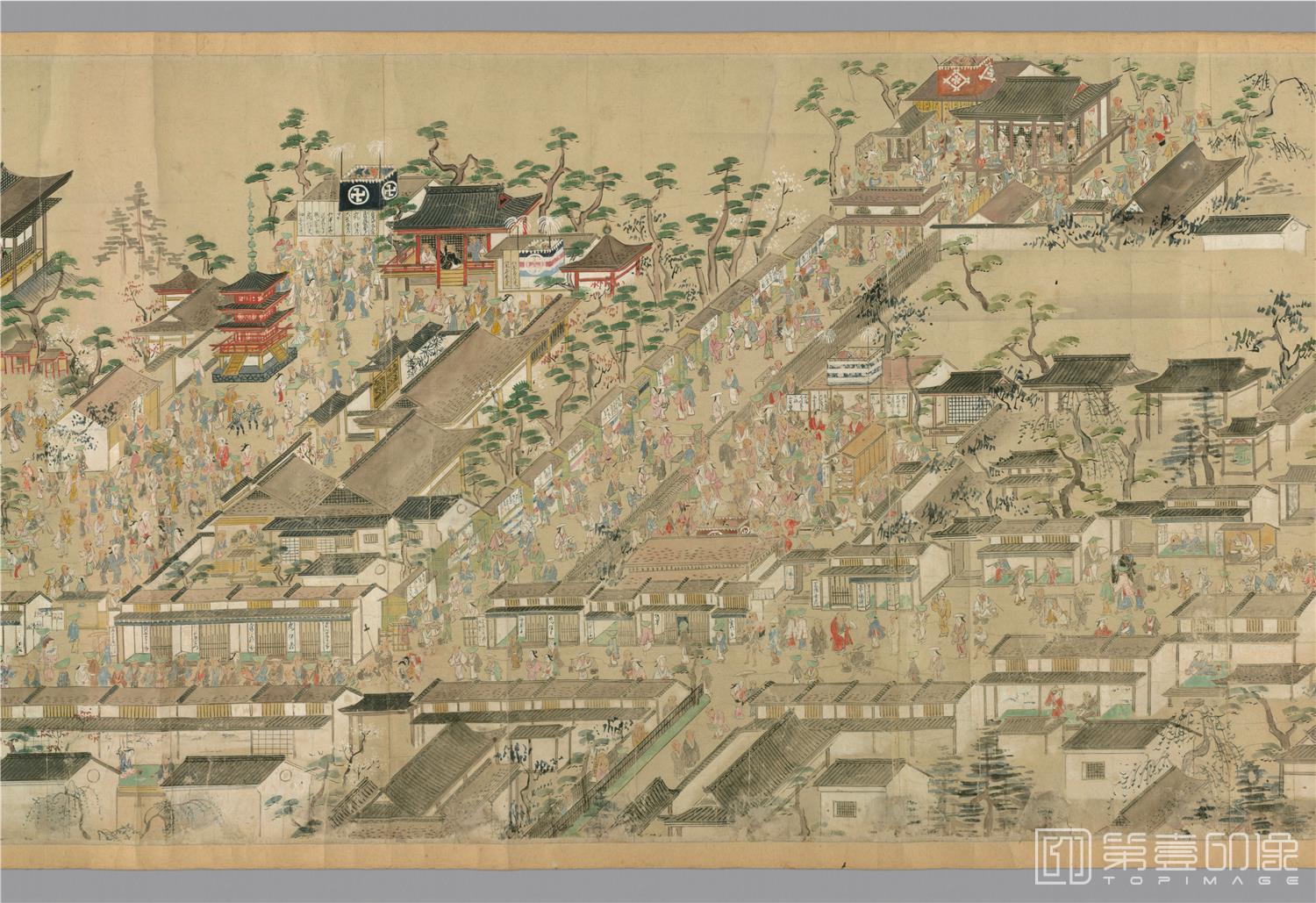 国画-往古风俗画绘卷纸本-60x440cm-分段-03