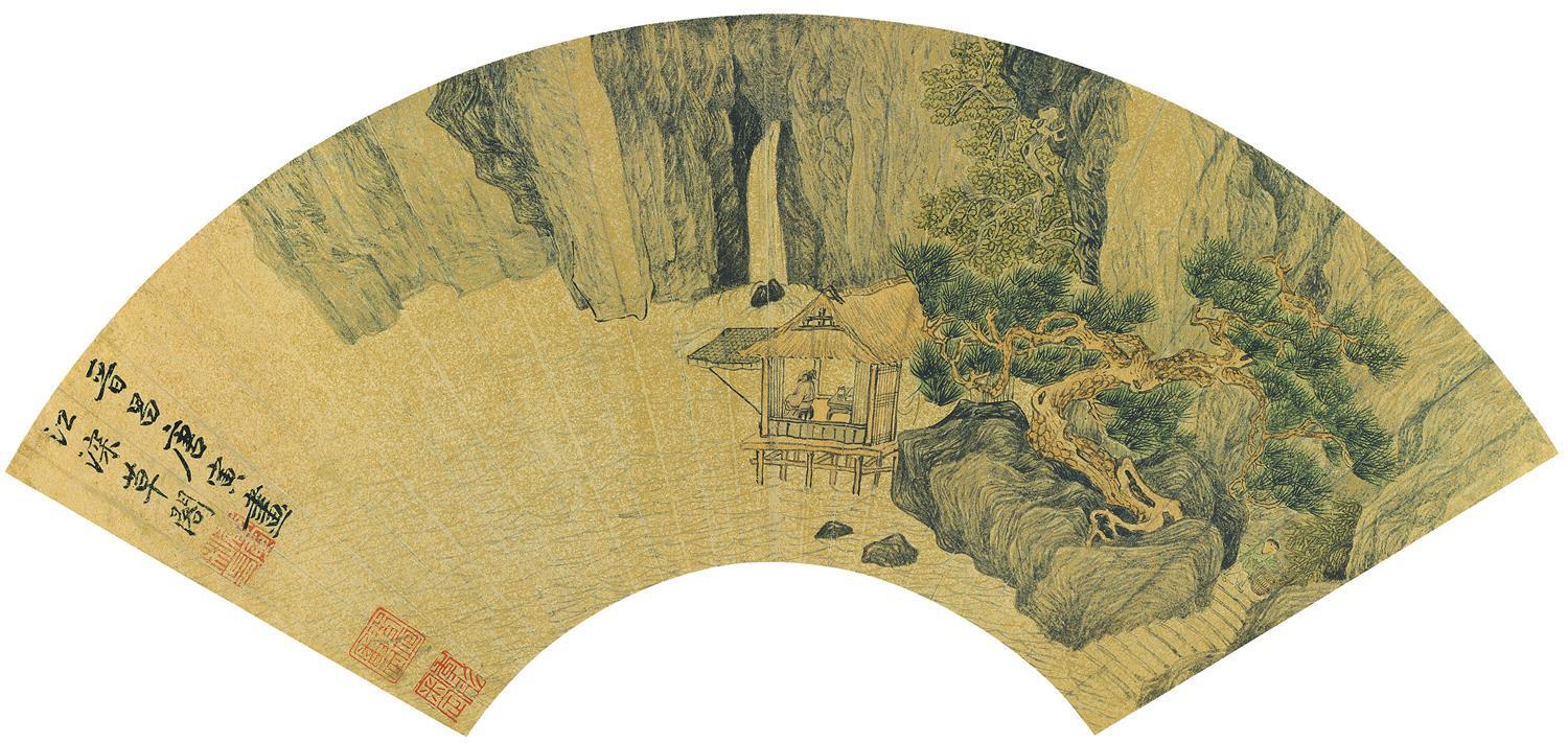 国画-花鸟扇面-63X35cm-02