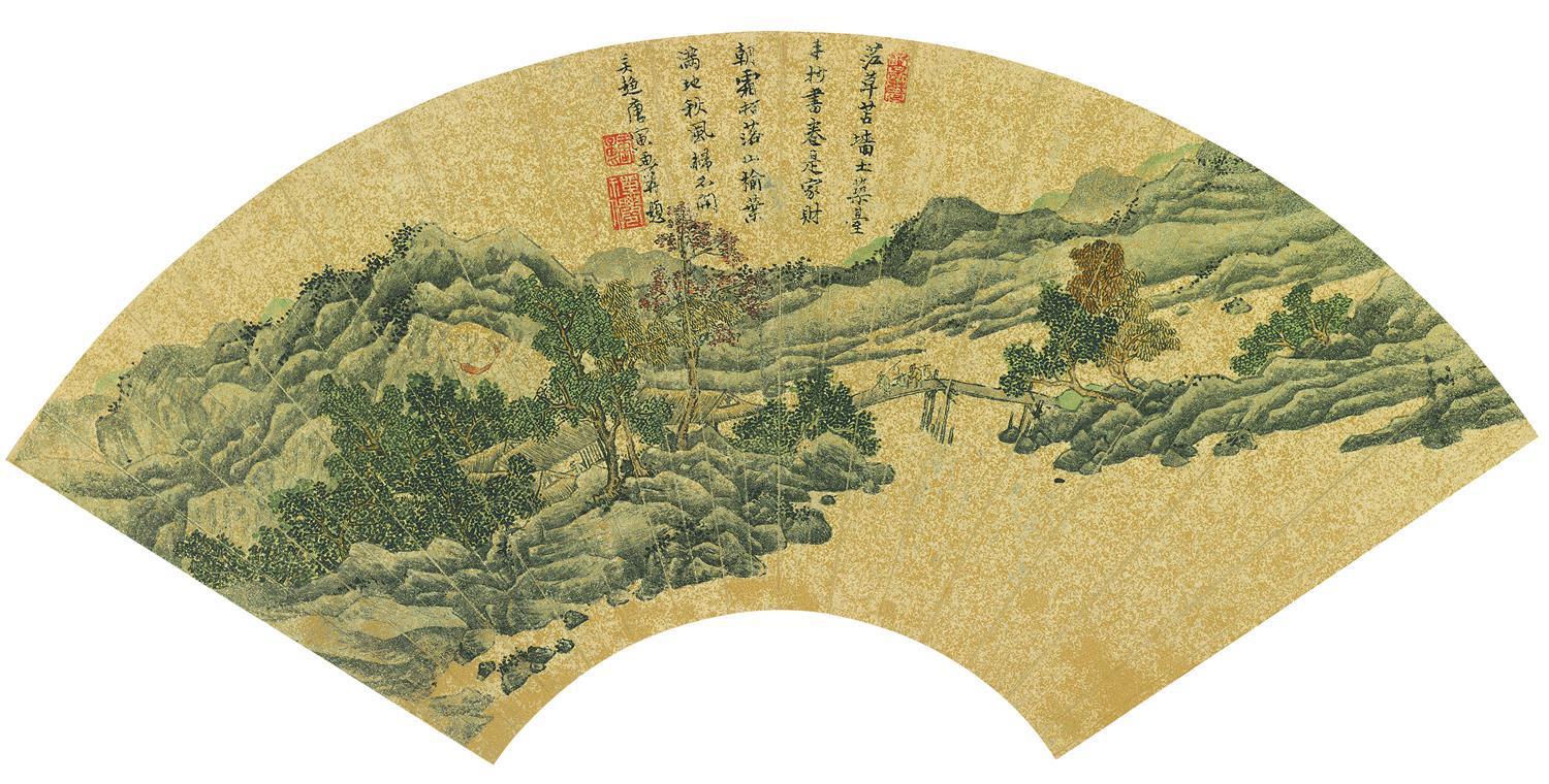 国画-花鸟扇面-63X35cm-12