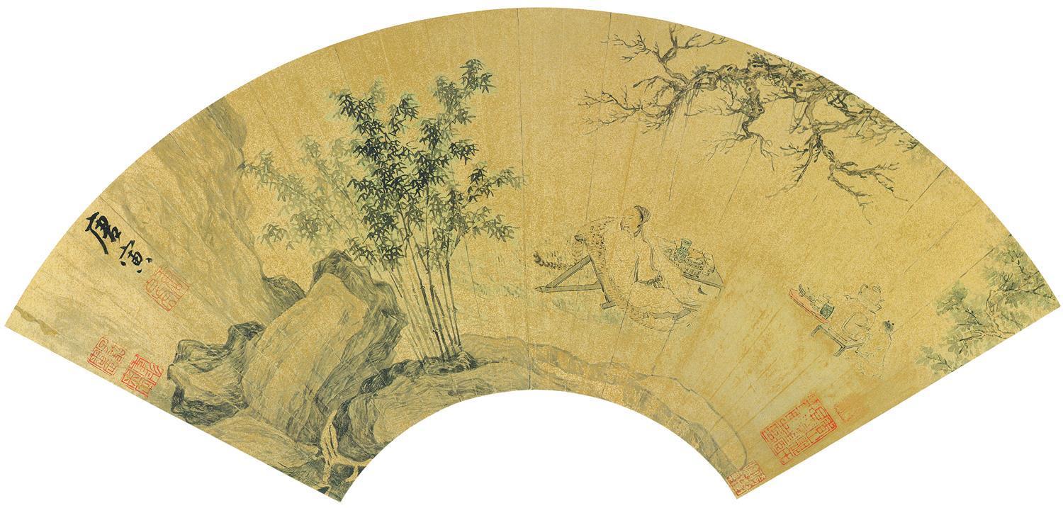 国画-花鸟扇面-63X35cm-16