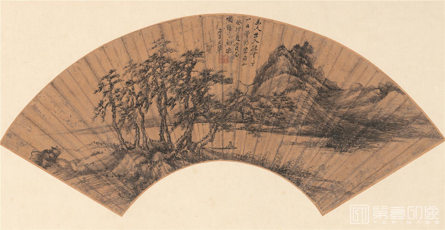 国画-山水图-50.7x26.2cm