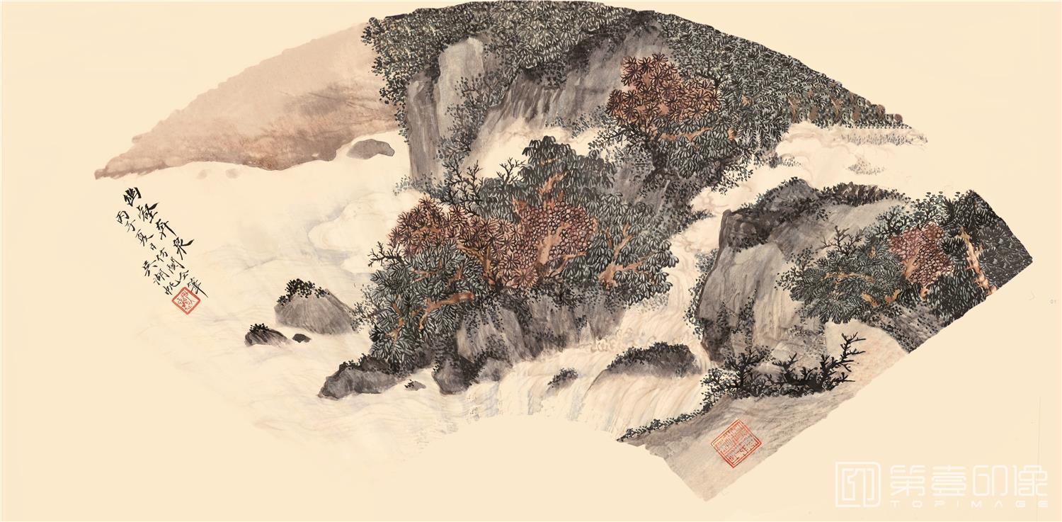 国画-扇面反面没字-55x27cm