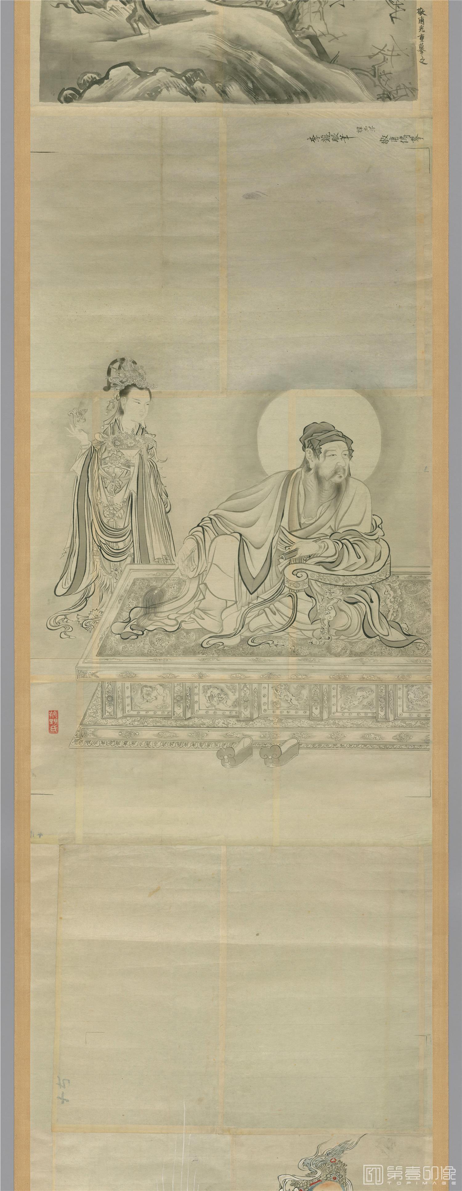 水彩画-敦煌莫高窟遗书-日藏-明清仿古粉本-人物卷纸本-分段-02