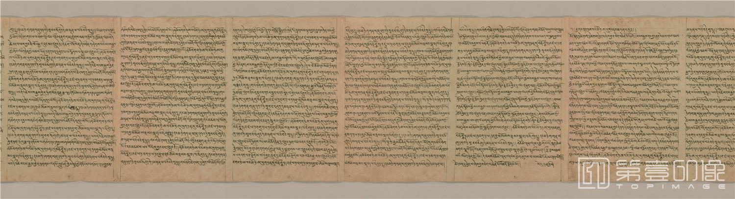 书法-敦煌莫高窟遗书-日藏-西藏文字藏经写1卷-35x840cm-分段-04