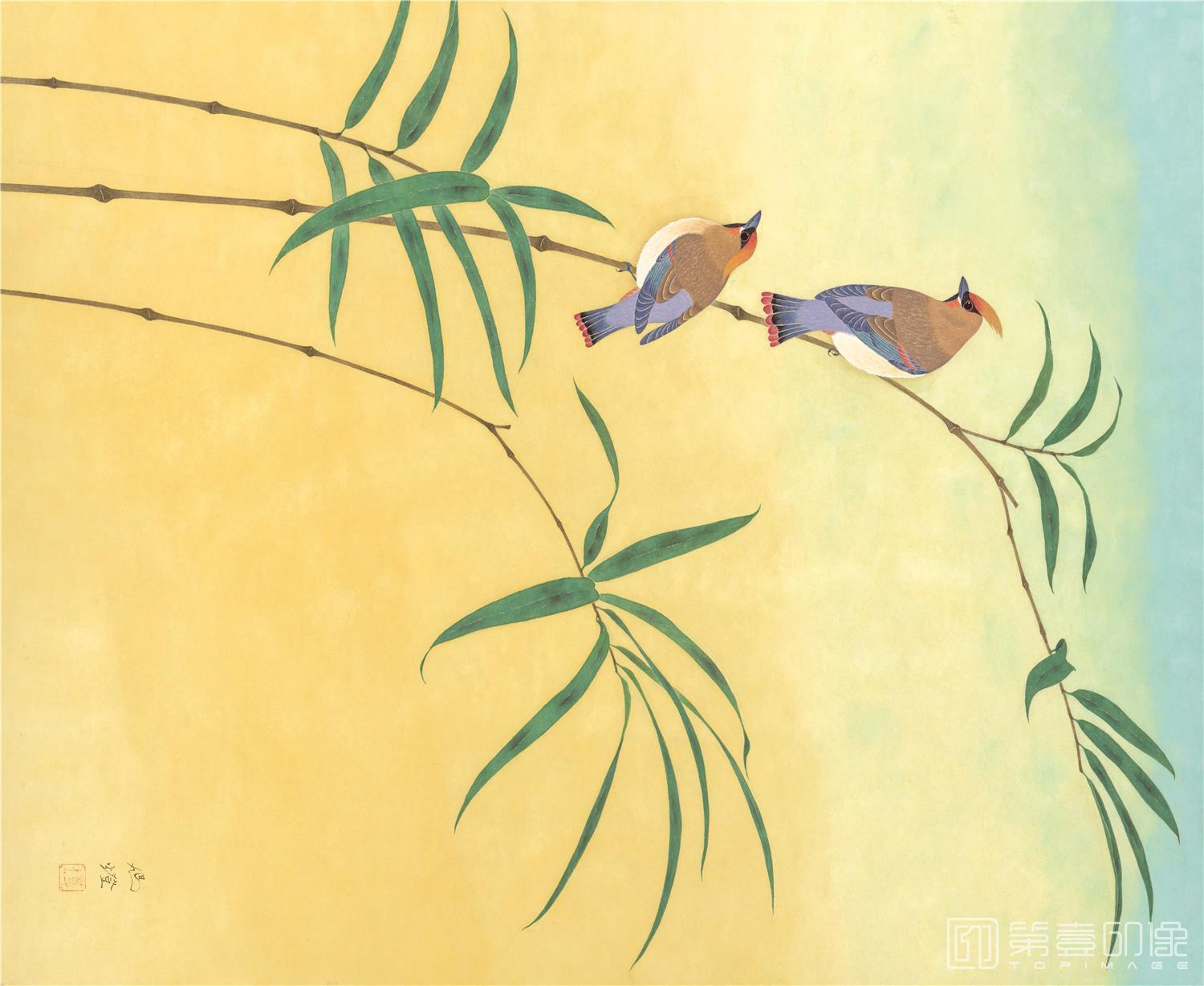 水彩画-花鸟-90X74cm-02