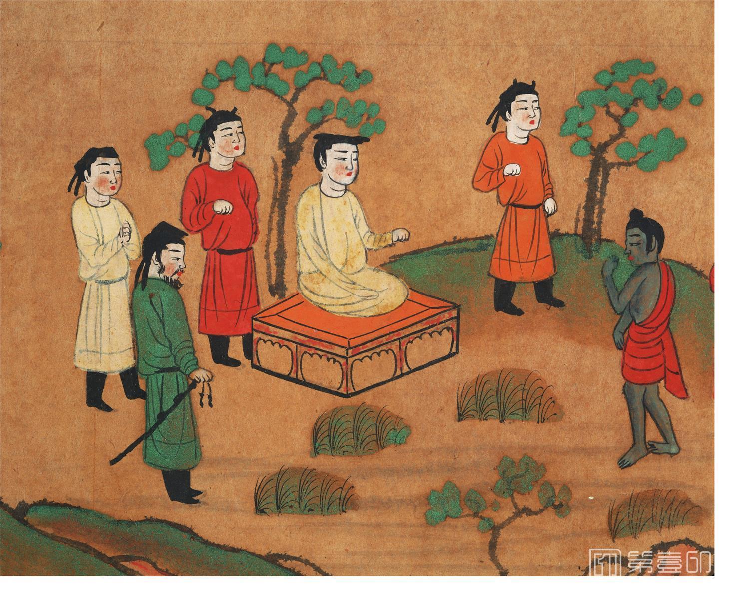 水彩画-日本奈良时代-绘因果经图卷纸本 (奈良)-分段-03