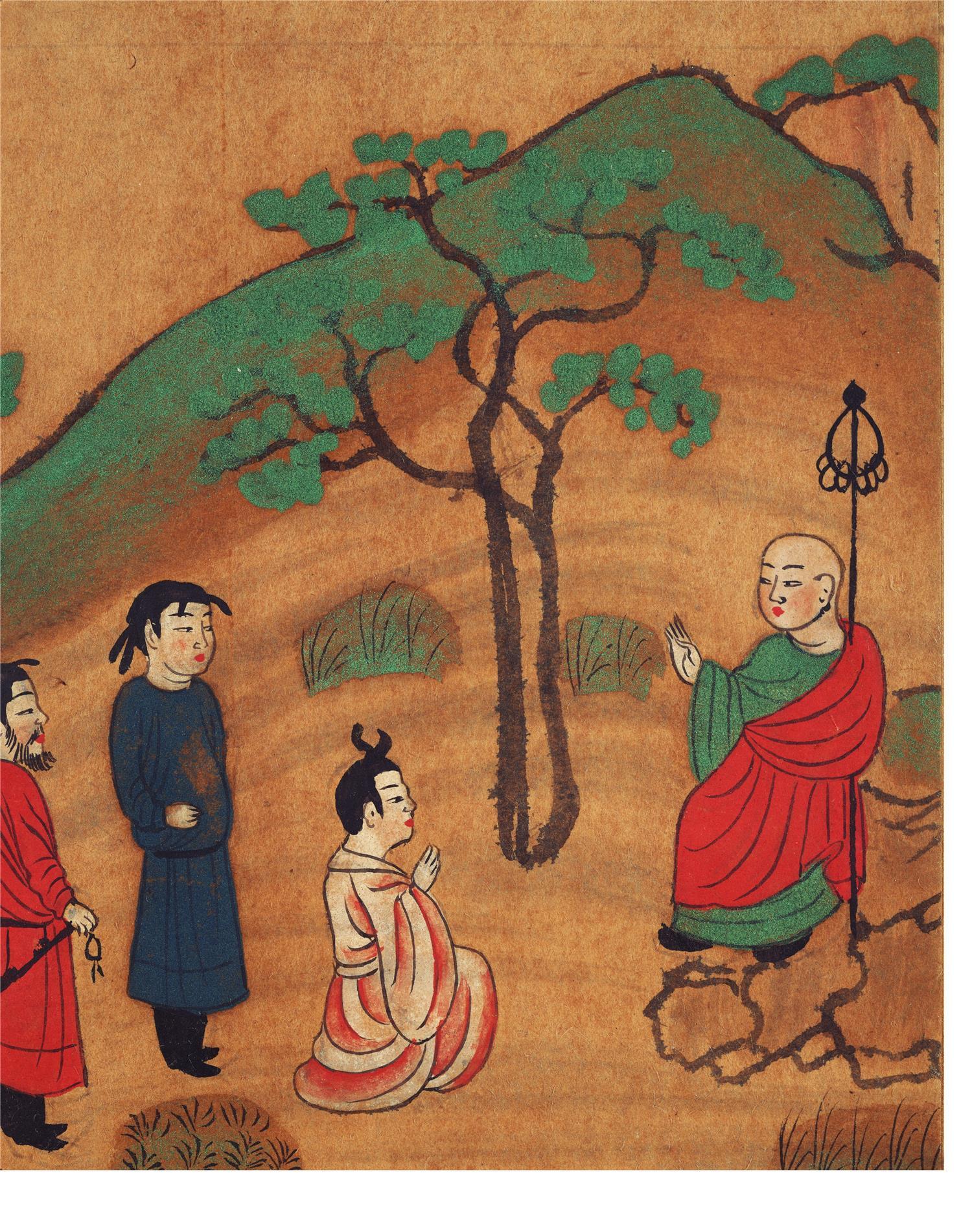 水彩画-日本奈良时代-绘因果经图卷纸本 (奈良)-分段-04
