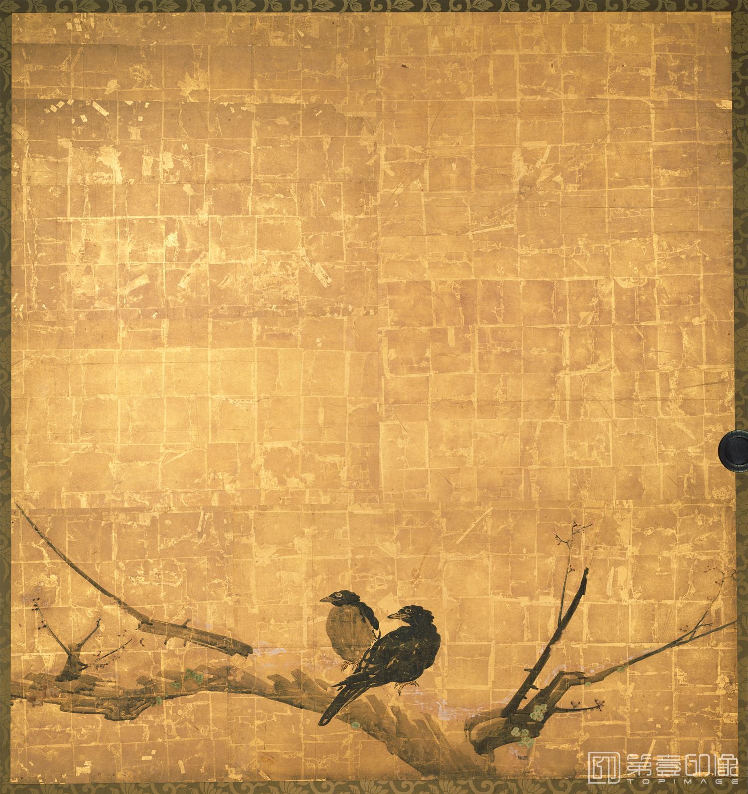 水彩画-日本安土桃山-云谷等颜-梅鸦图册-29x30cm-02